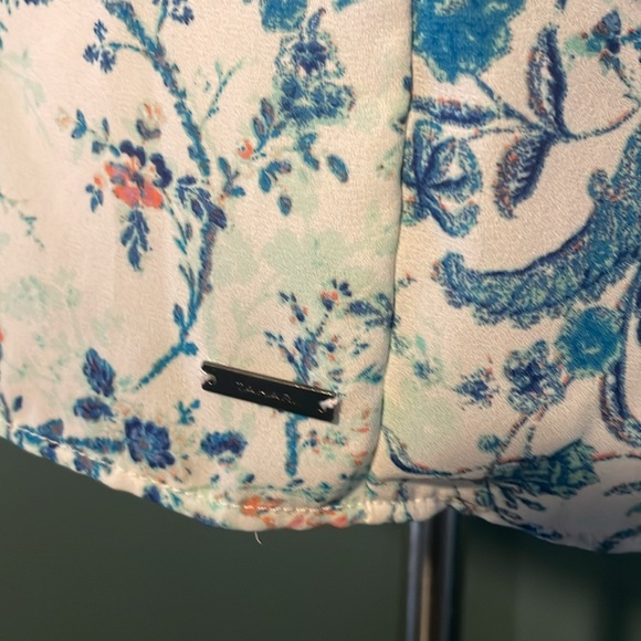 Tahari Floral Lace-Up Blouse - Picture 7 of 7